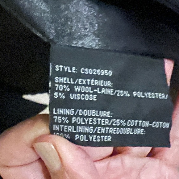 Axcess a Liz caliborone company wool women’s coat black , great condition size M - Picture 4 of 7